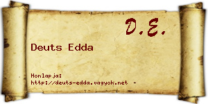 Deuts Edda névjegykártya